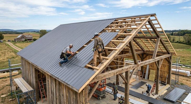Barn Roof Construction in Sunbury, OH