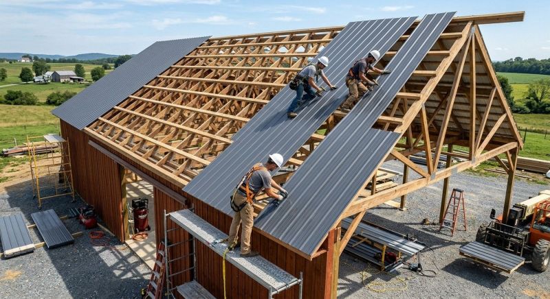 Barn Roof Installation in Sunbury, OH