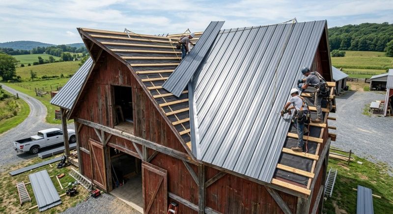 Barn Roof Installation in Sunbury, OH