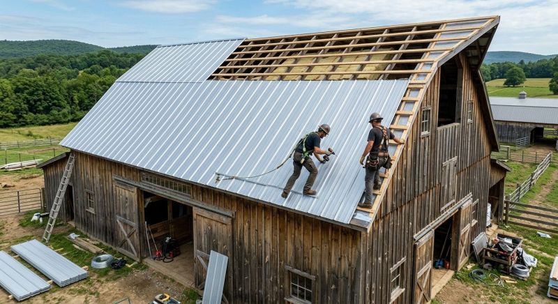 Barn Roof Installation in Sunbury, OH
