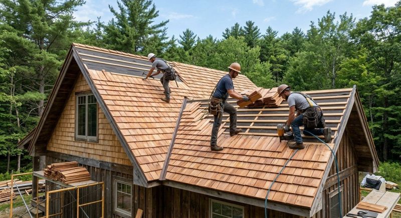Cedar Roof Installation in Chesterville, OH