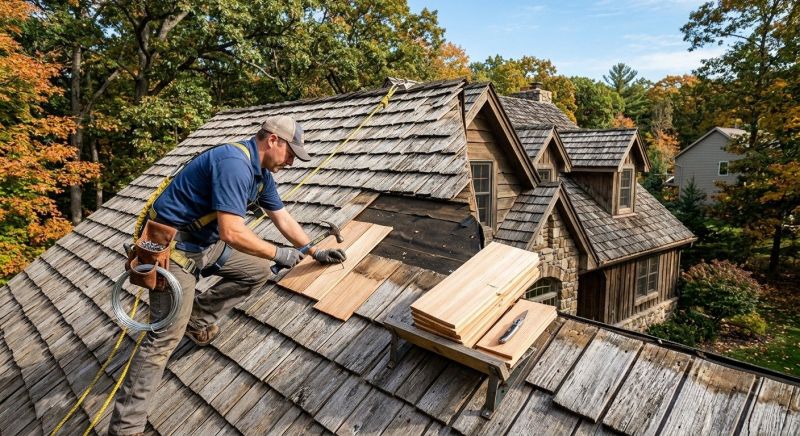Cedar Shake Roof Repair in Dublin, OH