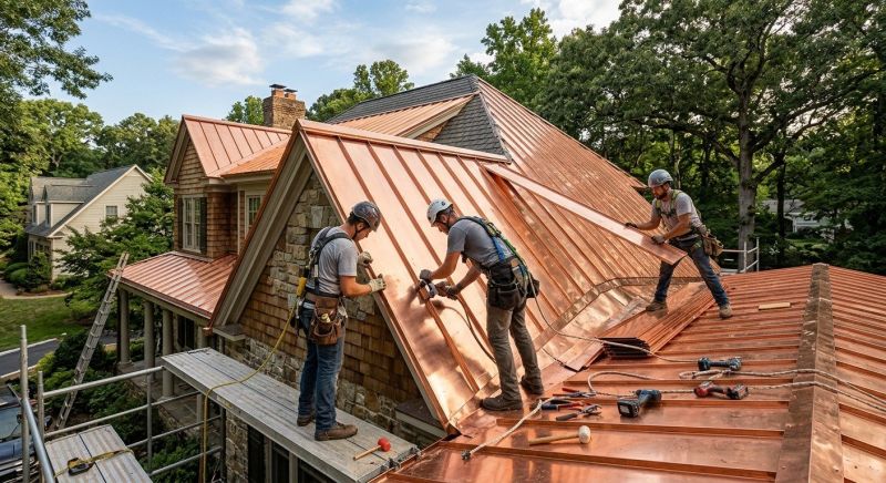 Copper Roof Installation in Sunbury, OH