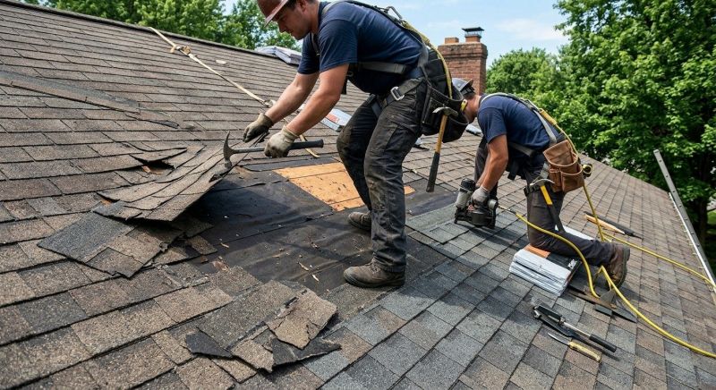 Damaged Roof Repair in Hilliard, OH