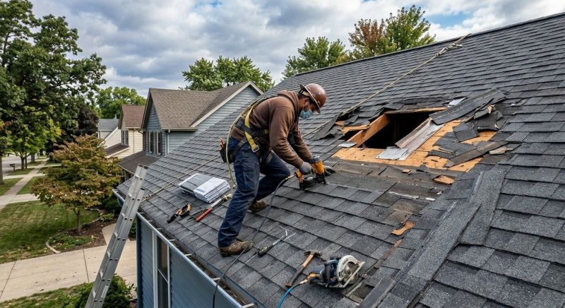 Hail Damage Roof Repair in New Albany, OH