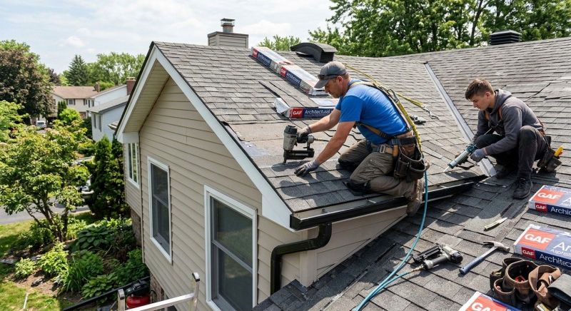 Hip Roof Shingle Repair in Sunbury, OH