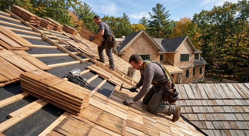 Natural Wood Roof Installation in Sunbury, OH