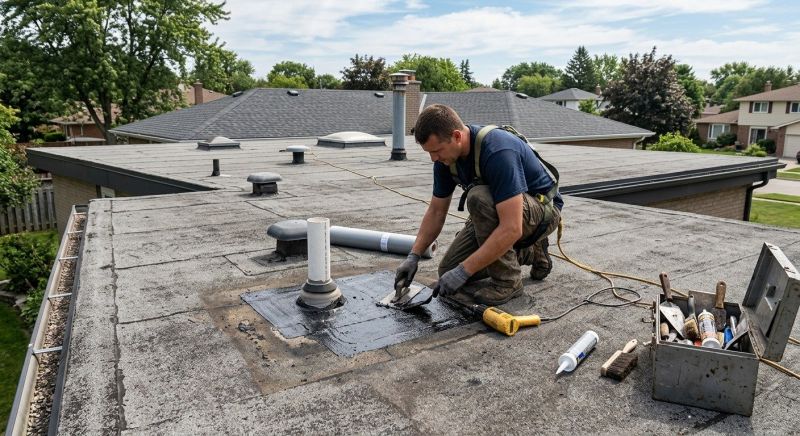 Rubber Roof Repair in Powell, OH