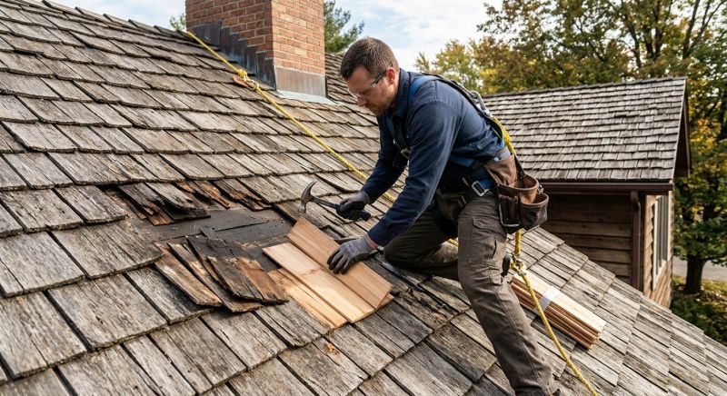 Shake Shingle Repair in Licking County, OH