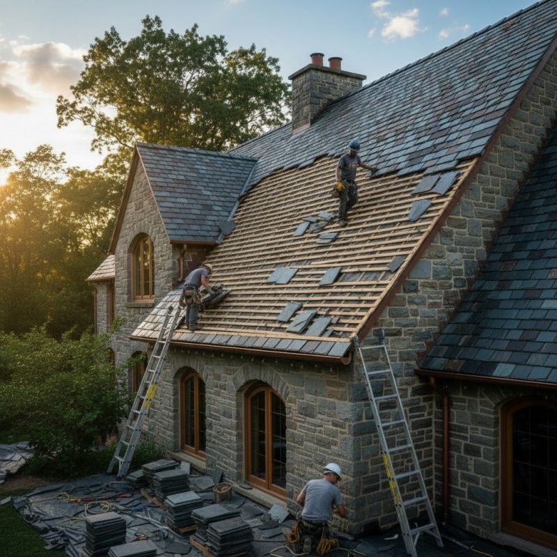 Slate Roof Replacement in Galena, OH