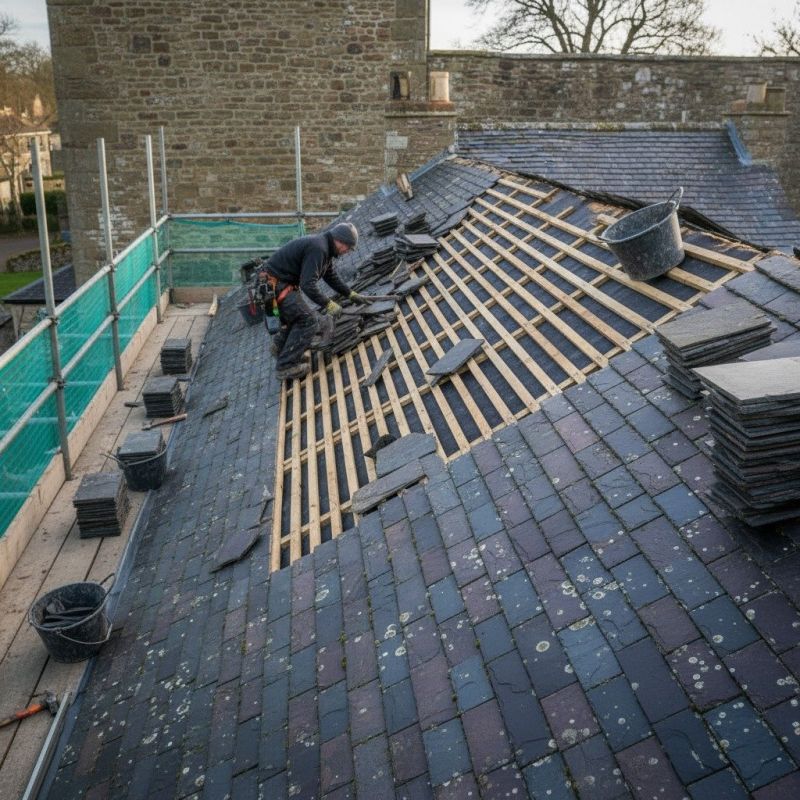 Slate Roof Replacement in Pataskala, OH