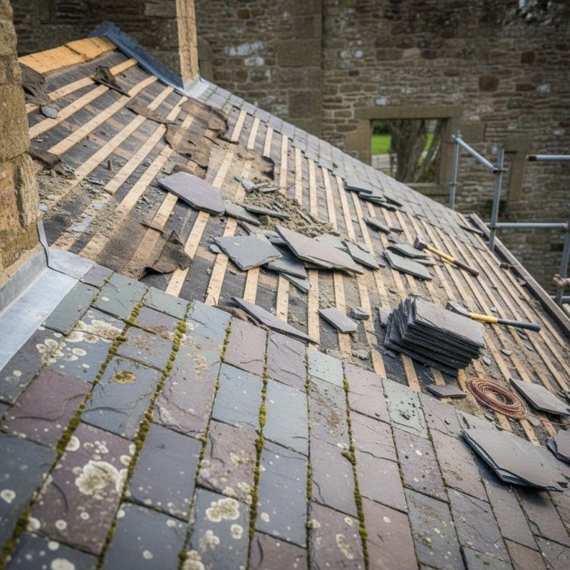 Slate Roof Replacement in Utica, OH