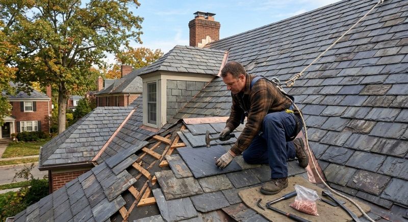 Slate Shingles Repair in Licking County, OH