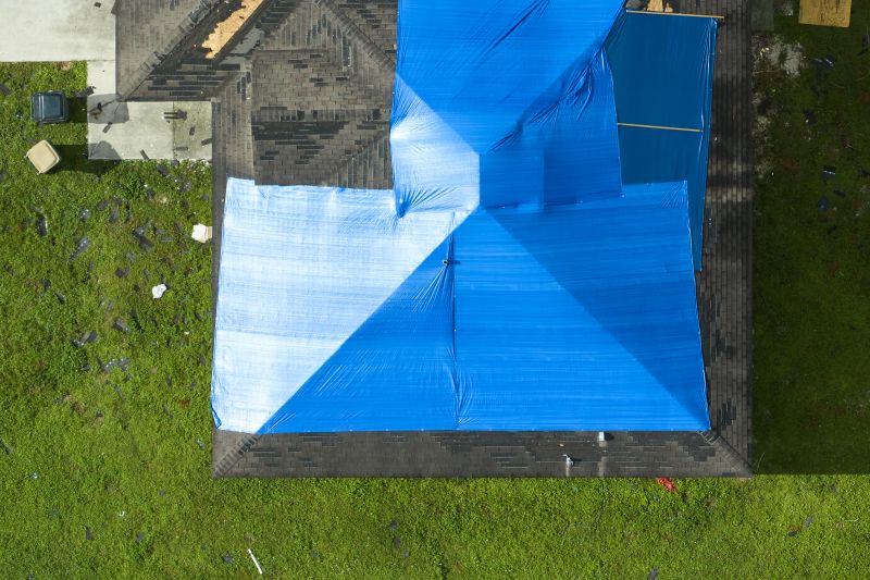 Storm Damage Roof Tarping in Sunbury, OH