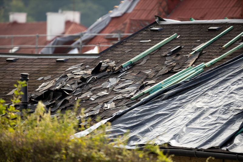 Storm Damage Roof Tarping in Sunbury, OH
