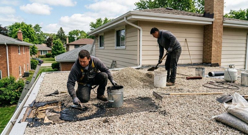 Tar And Gravel Roof Repair in Centerburg, OH