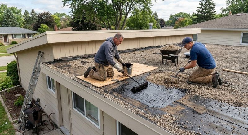 Tar And Gravel Roof Repair in Sunbury, OH